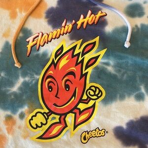 Flaming Hot Cheetos Tie Dye‎ Hoodie Men's Size M